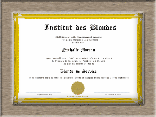 diplome word gratuit